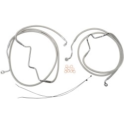 Furtun de frână față inferior disc dublu ABS design inoxidabil natural lustruit MAGNUM SHIELDING AS57016 Furtun de frână față inferior disc dublu ABS design inoxidabil natural lustruit MAGNUM SHIELDING AS57016
