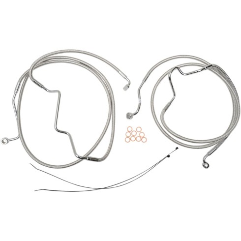 Furtun de frână față inferior disc dublu ABS design inoxidabil natural lustruit MAGNUM SHIELDING AS57016