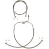 Set furtunuri de frână dual disc non-ABS E-Z ALIGN XR împletitură cromată lustruită 19