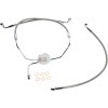 Set furtunuri de frână dual disc non-ABS E-Z ALIGN XR împletitură cromată lustruită 23