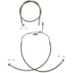 Set furtunuri de frână dual disc non-ABS E-Z align XR împletitură cromată lustruită 25 Set furtunuri de frână dual disc non-ABS E-Z align XR împletitură cromată lustruită 25