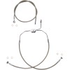 Set furtunuri de frână dual disc non-ABS E-Z ALIGN XR împletitură cromată lustruită 23