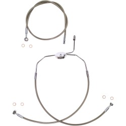 Set furtunuri de frână dual disc non-ABS E-Z ALIGN XR împletitură cromată lustruită 23 Set furtunuri de frână dual disc non-ABS E-Z ALIGN XR împletitură cromată lustruită 23