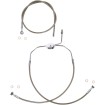 Set furtunuri de frână pentru discuri duble fără ABS E-Z ALIGN XR împletitură cromată lustruită 27 Set furtunuri de frână pentru discuri duble fără ABS E-Z ALIGN XR împletitură cromată lustruită 27