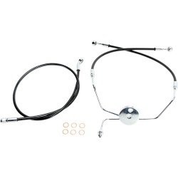 Linie de frână superioară față XR fără ABS din oțel inoxidabil/negru MAGNUM SHIELDING SBC1304-33