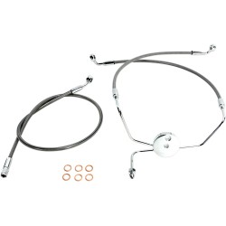 Furtun frână față superior XR fără ABS din oțel inoxidabil/crom MAGNUM SHIELDING SSC1304-31