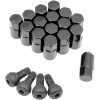 Piulițe pentru jante 3/8 negre pachet de 16 MOOSE RACING SP300MO201B