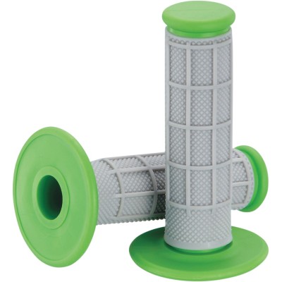 Mânere qualifier half waffle gri/verzi MOOSE RACING 1MG0715-EGM