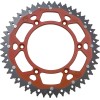 Roată dințată spate / 51 dinți / pas 520 / roșu/natural / aluminiu/oțel MOOSE RACING 1210-210-51-13X