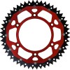 Pinion spate / 52 dinți / pas 520 / roșu/natural / aluminiu/oțel MOOSE RACING 1210-210-52-13X