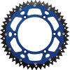 Pinion spate / 51 dinți / pas 520 / albastru/natural / aluminiu/oțel MOOSE RACING 1210-251-51-12X