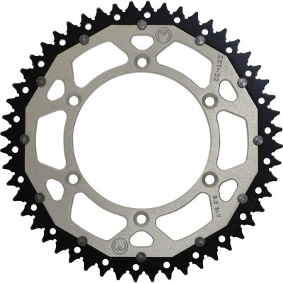 Pinion spate / 52 dinți / pas 520 / argintiu/natural / aluminiu/oțel MOOSE RACING 1210-251-52-11X