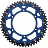 Roată dințată spate / 52 dinți / pas 520 / albastru/natural / aluminiu/oțel MOOSE RACING 1210-251-52-12X