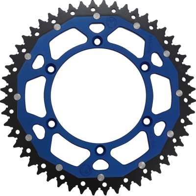 Roată dințată spate / 52 dinți / pas 520 / albastru/natural / aluminiu/oțel MOOSE RACING 1210-251-52-12X