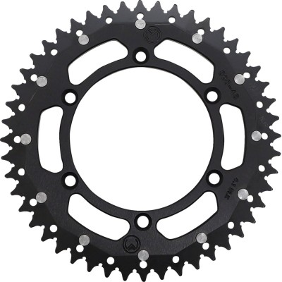Pinion spate / 48 dinți / pas 520 / negru/natural / aluminiu/oțel MOOSE RACING 1210-808-48-10X