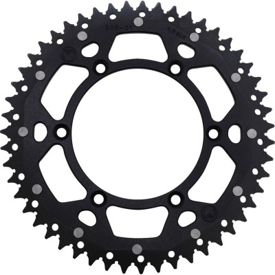 Roată dințată spate / 51 dinți / pas 520 / negru/natural / aluminiu/oțel MOOSE RACING 1210-808-51-10X