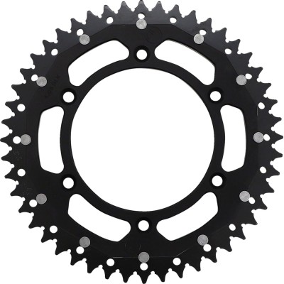 Roată dințată spate / 48 dinți / pas 520 / negru/natural / aluminiu/oțel MOOSE RACING 1210-897-48-10X