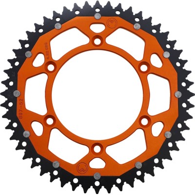 Pinion spate / 52 dinți / pas 520 / portocaliu/natural / aluminiu/oțel MOOSE RACING 1210-897-52-14X