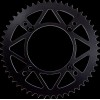 Pinion spate / 52 dinți / pas 520 / negru / oțel MOOSE RACING 1210-798-52-STL