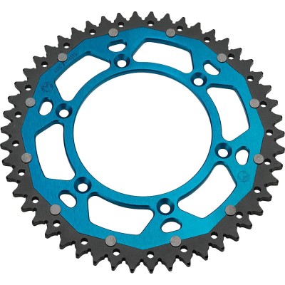 Roată dințată spate / 52 dinți / pas 520 / BLUENATURAL / aluminiu-oțel MOOSE RACING 1210-897-52-12X