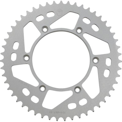 Roată dințată spate 51 dinți aluminiu argintiu MOOSE RACING 1211-897-51-11