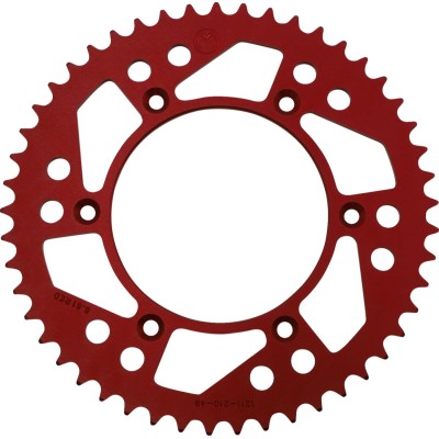 Roată dințată spate 49 dinți aluminiu roșu MOOSE RACING 1211-210-49-13