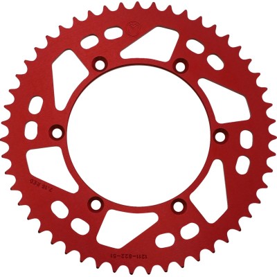 Pinion spate 51 dinți aluminiu roșu MOOSE RACING 1211-822-51-13
