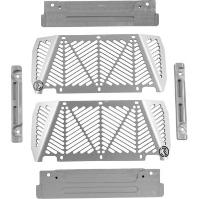 Protecție radiator argintie KAWASAKI MOOSE RACING 12-3000