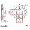 Pinion față din oțel 520-15T SZK MOTO-MASTER 61.005.11.15 Pinion față din oțel 520-15T SZK MOTO-MASTER 61.005.11.15 thumb
