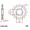 Pinion față oțel 520-15T KWS MOTO-MASTER 61.006.11.15 Pinion față oțel 520-15T KWS MOTO-MASTER 61.006.11.15 thumb