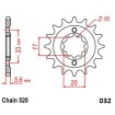 Pinion față din oțel 520-12T KWS MOTO-MASTER 61.032.11.12 Pinion față din oțel 520-12T KWS MOTO-MASTER 61.032.11.12 thumb