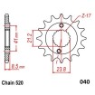 Pinion față oțel 520-14T HON MOTO-MASTER 61.040.11.14 Pinion față oțel 520-14T HON MOTO-MASTER 61.040.11.14 thumb
