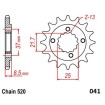 Pinion față oțel 520-15T HON MOTO-MASTER 61.041.11.15 Pinion față oțel 520-15T HON MOTO-MASTER 61.041.11.15 thumb