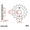 Pinion față din oțel 520-12T HON MOTO-MASTER 61.043.11.12 Pinion față din oțel 520-12T HON MOTO-MASTER 61.043.11.12 thumb
