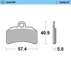 Plăcuță de frână racing GP MOTO-MASTER 99712 Plăcuță de frână racing GP MOTO-MASTER 99712