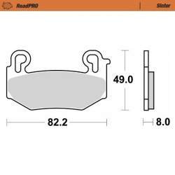 Plăcuță de frână ROADPRO SINTER față MOTO-MASTER 416701