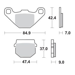 Plăcuță de frână offroad sinter pro racing GP MOTO-MASTER 90112 Plăcuță de frână offroad sinter pro racing GP MOTO-MASTER 90112