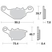 Plăcuță de frână offroad sinter pro racing MOTO-MASTER 93511 Plăcuță de frână offroad sinter pro racing MOTO-MASTER 93511 thumb