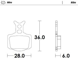Plăcuță de frână NITRO MOTO-MASTER 82821 Plăcuță de frână NITRO MOTO-MASTER 82821
