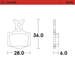 Plăcuță de frână sinter pro racing offroad MOTO-MASTER 82811 Plăcuță de frână sinter pro racing offroad MOTO-MASTER 82811