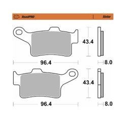 Plăcuță de frână ROADPRO SINTER MOTO-MASTER 417401 Plăcuță de frână ROADPRO SINTER MOTO-MASTER 417401