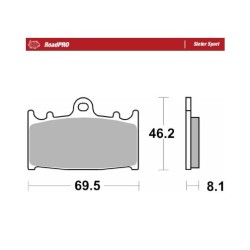 Plăcuță de frână ROADPRO SINTER SPORT MOTO-MASTER 402705 Plăcuță de frână ROADPRO SINTER SPORT MOTO-MASTER 402705