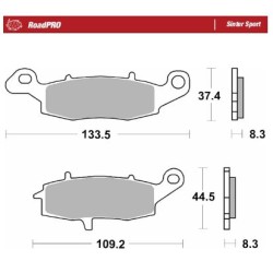Plăcuță de frână RoadPro Sinter Sport MOTO-MASTER 404105