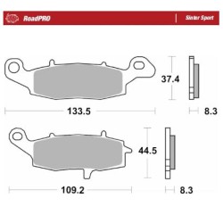 Plăcuță de frână RoadPro Sinter Sport MOTO-MASTER 404205 Plăcuță de frână RoadPro Sinter Sport MOTO-MASTER 404205