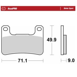 Plăcuță de frână RoadPro Sinter Sport MOTO-MASTER 406305 Plăcuță de frână RoadPro Sinter Sport MOTO-MASTER 406305
