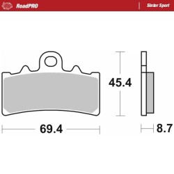 Plăcuță de frână RoadPro Sinter Sport MOTO-MASTER 407605 Plăcuță de frână RoadPro Sinter Sport MOTO-MASTER 407605