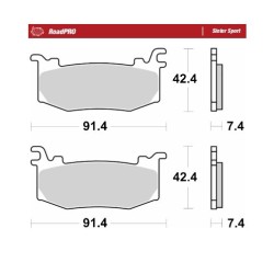 Plăcuță de frână RoadPro Sinter Sport MOTO-MASTER 416905 Plăcuță de frână RoadPro Sinter Sport MOTO-MASTER 416905