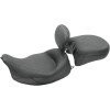 Șa super solo vintage netedă cu spătar reglabil pentru șofer MUSTANG SEATS 79446
