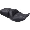 Șa super touring DLX one piece sky blue thread thread MUSTANG SEATS 89411SB thumb