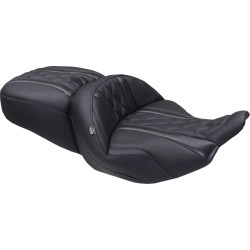 Șa super touring DLX one piece sky blue thread thread MUSTANG SEATS 89411SB Șa super touring DLX one piece sky blue thread thread MUSTANG SEATS 89411SB